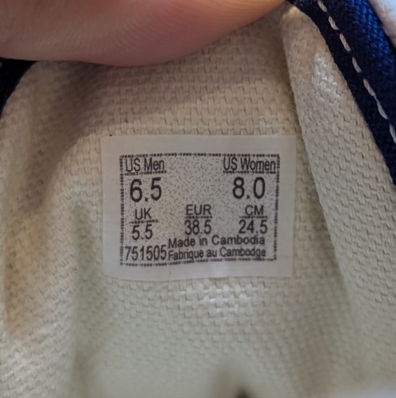 Navy Blue Classic Old-Skool Vans - Picture 3 of 3